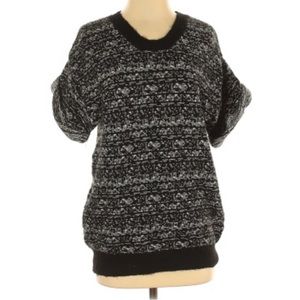 Iro sweater black white size XS 0 3/4 sleeve